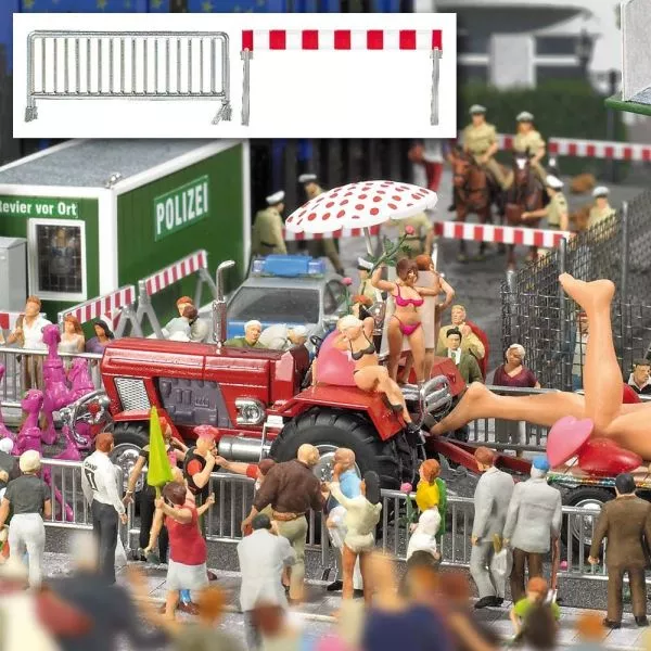 1018 - Crowd Control Barrier Set (HO Scale)