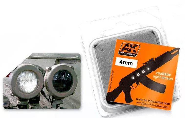 AK Interactive 215 White Light Lenses 4mm (4)