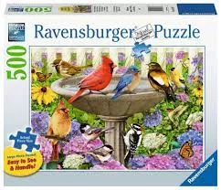 At the Birdbath (500 Large Format Piece) Puzzle