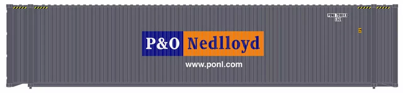 Atlas 50004981 N Scale 45' Intermodal Container 3-Pack P&O Nedlloyd #1