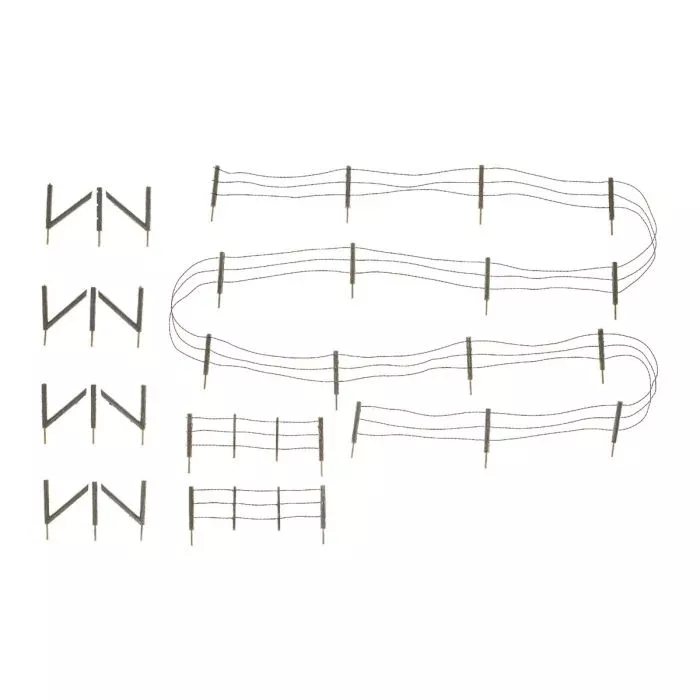 Barbed Wire Fence Kit with Gates, Hinges & Planter Pins