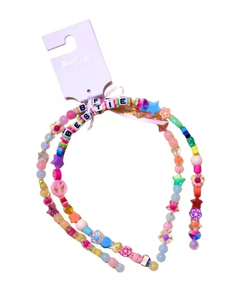 Bari Lynn Thin Charm BFF Headbands- 2 Pc