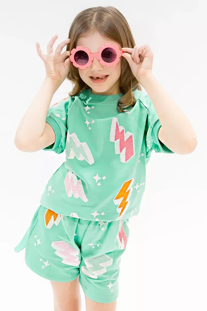 Belle Cher Lightning Bolt 2Pc Short Set