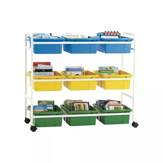 Book Trolley with 9 Tubs