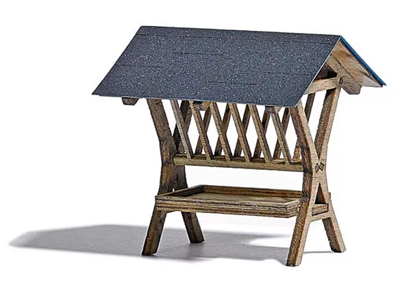 Busch 1562 HO Scale Animal Forage/Feeding Stand -- Laser-Cut Wood Kit