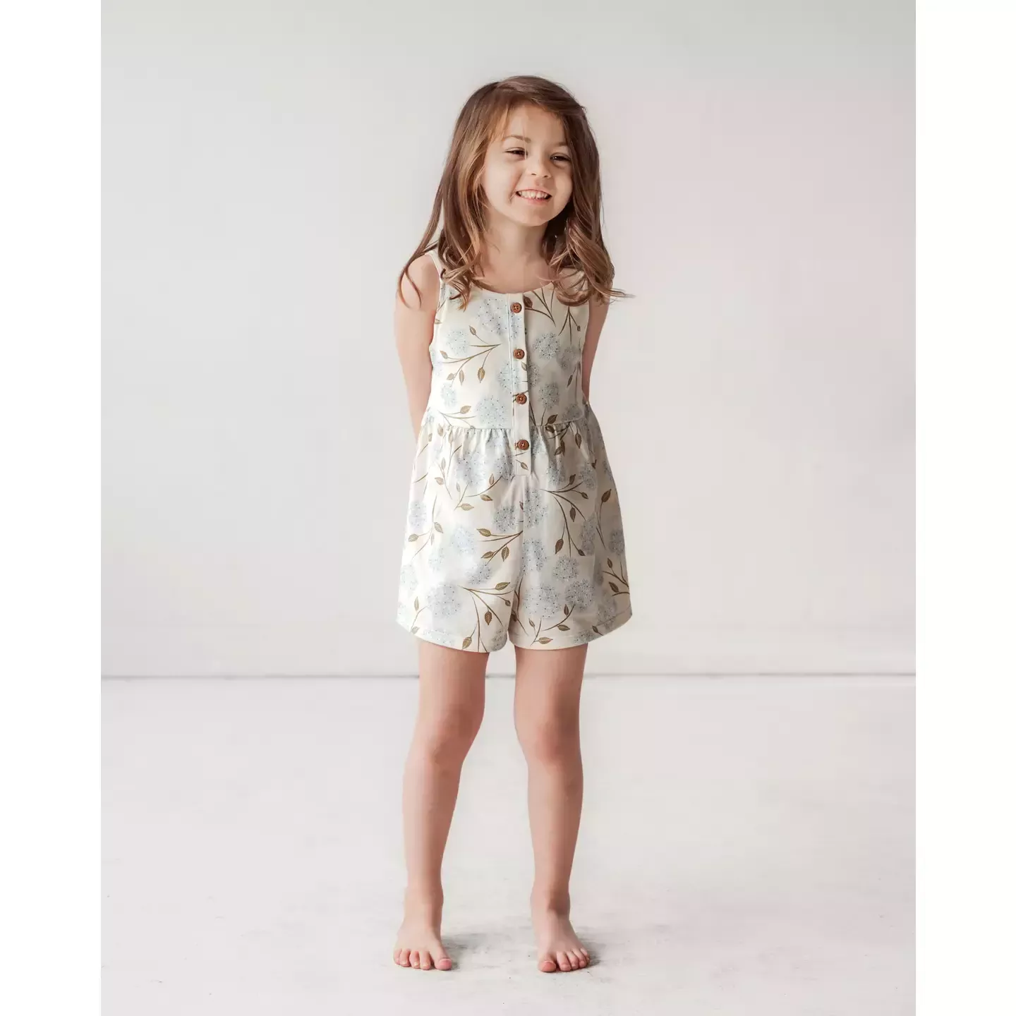 City Mouse Tank Romper- Hydrangea