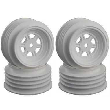 DE Racing Gambler Front White Wheels (4Pcs) w/ 12mm Hex / AE Offset