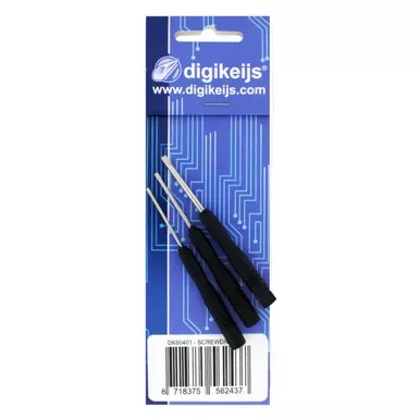 Digikeijs ~ Mini Flathead Screwdrivers ~ 3-Pack ~ 60401
