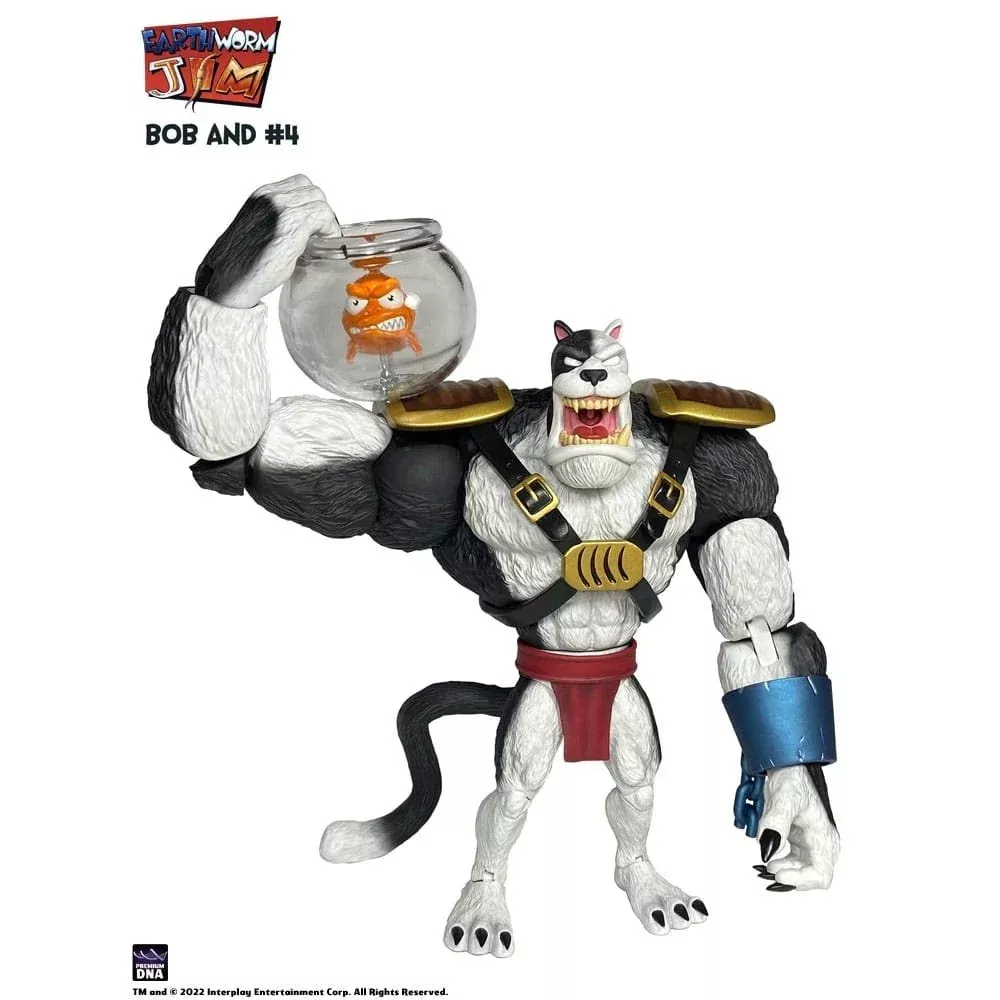 Earthworm Jim Action Figure Wave 1: Bob the Killer Goldfish & #4 15cm