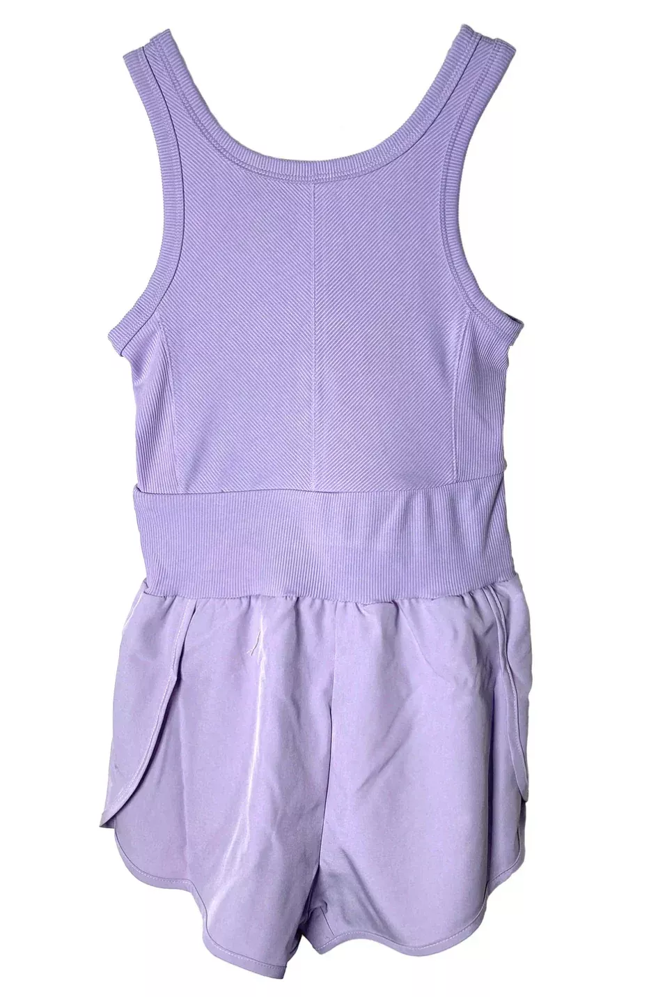Fornia Girls Lined Short Romper- Purple