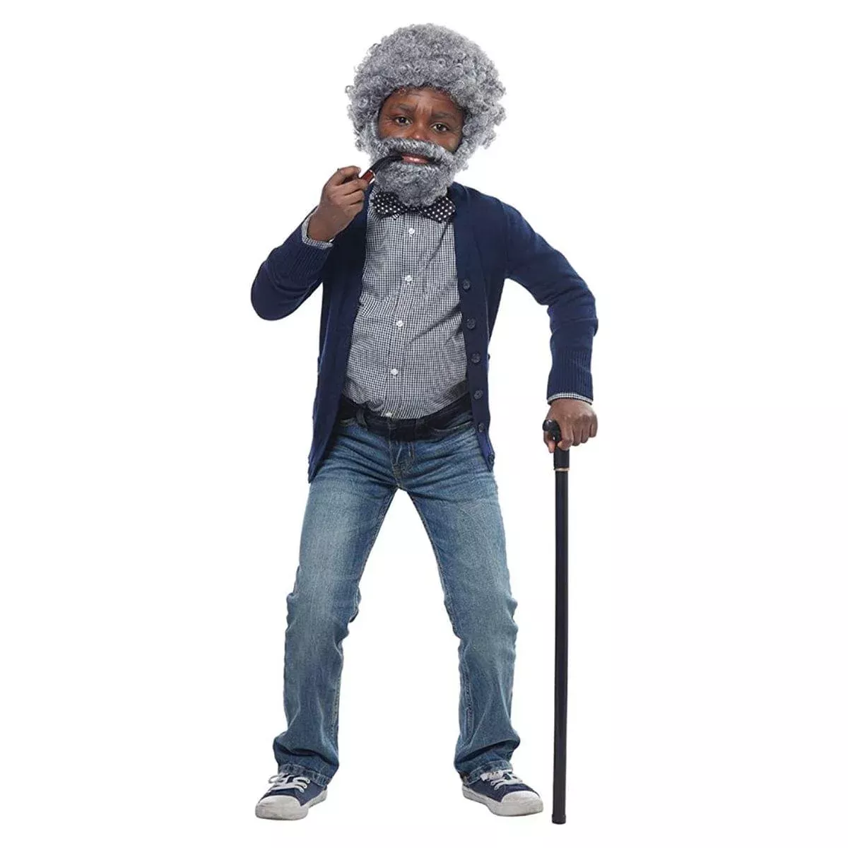 Grandpa Child Costume Wig & Pipe