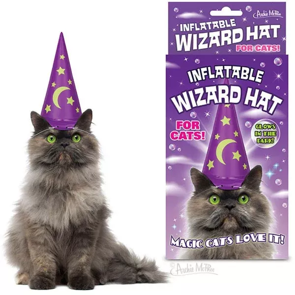 Inflatable Wizard Cat Hat