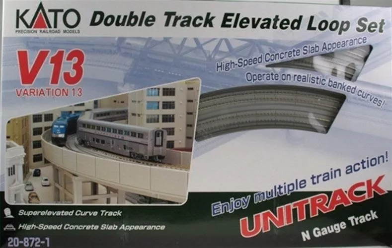 Kato 20-872 N V13 Double Track Elevated Loop Set (Japanese Packaging Version)