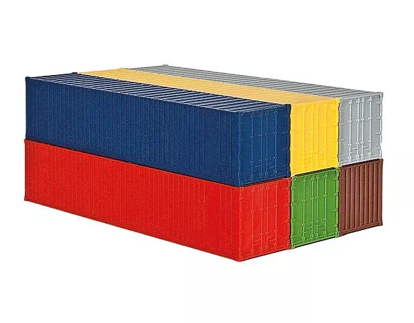 Kibri 10922 1/87 Scale 40Ft Containers 6-Piece