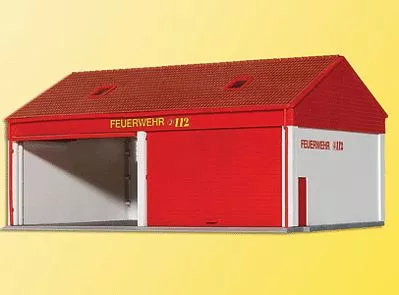 Kibri 38542 HO Scale Small Fire Brigade Garage -- Kit - 6-11/16 x 4-3/4 x 3-1/2"17 x 12 x 9cm