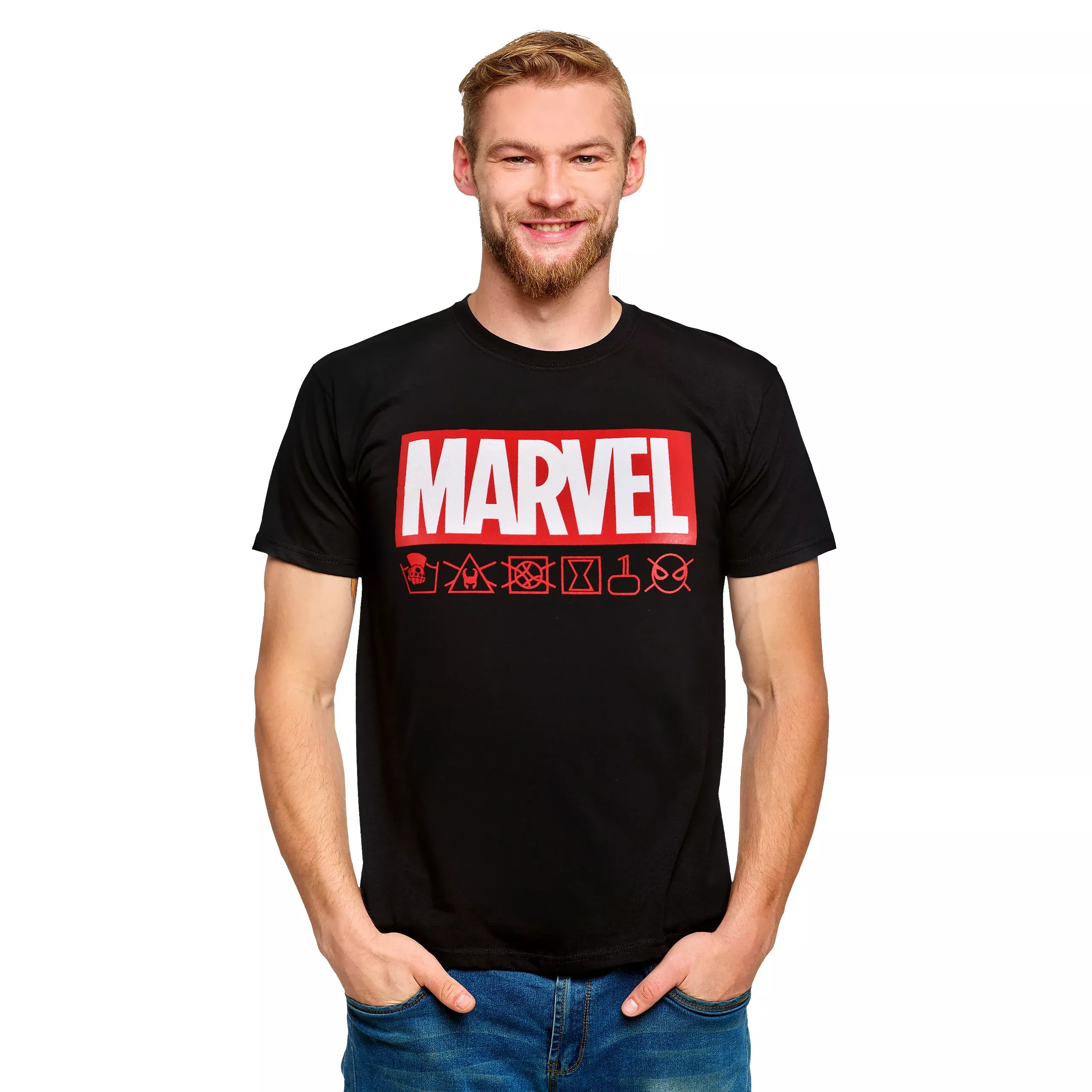 Marvel - Logo & Icons T-Shirt Black