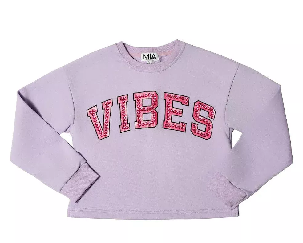 MIA NY Purple VIBES Sweatshirt