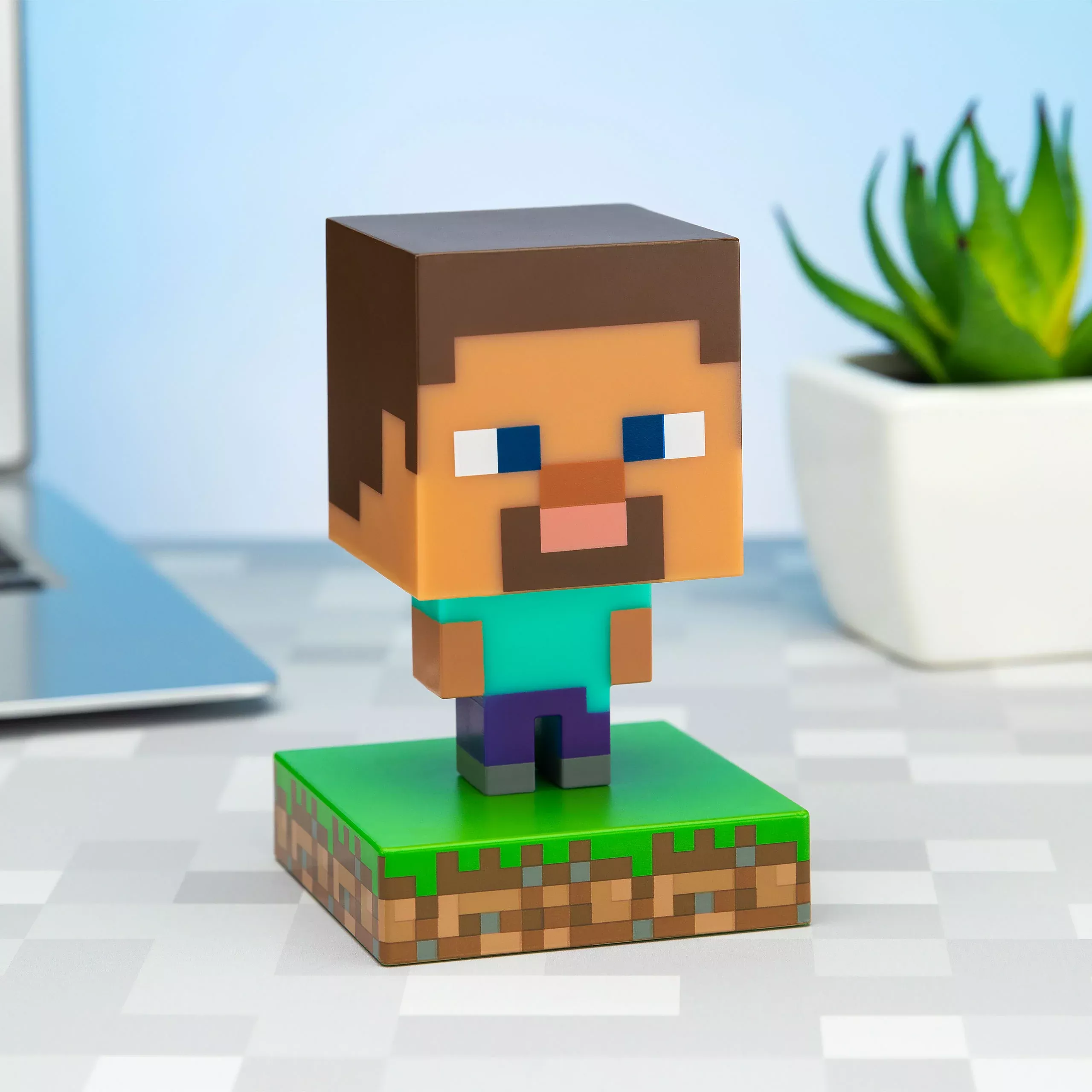 Minecraft - Steve Icons 3D Table Lamp