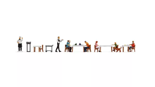 Noch 16246 - Figure Theme World - Restaurant (HO Scale)