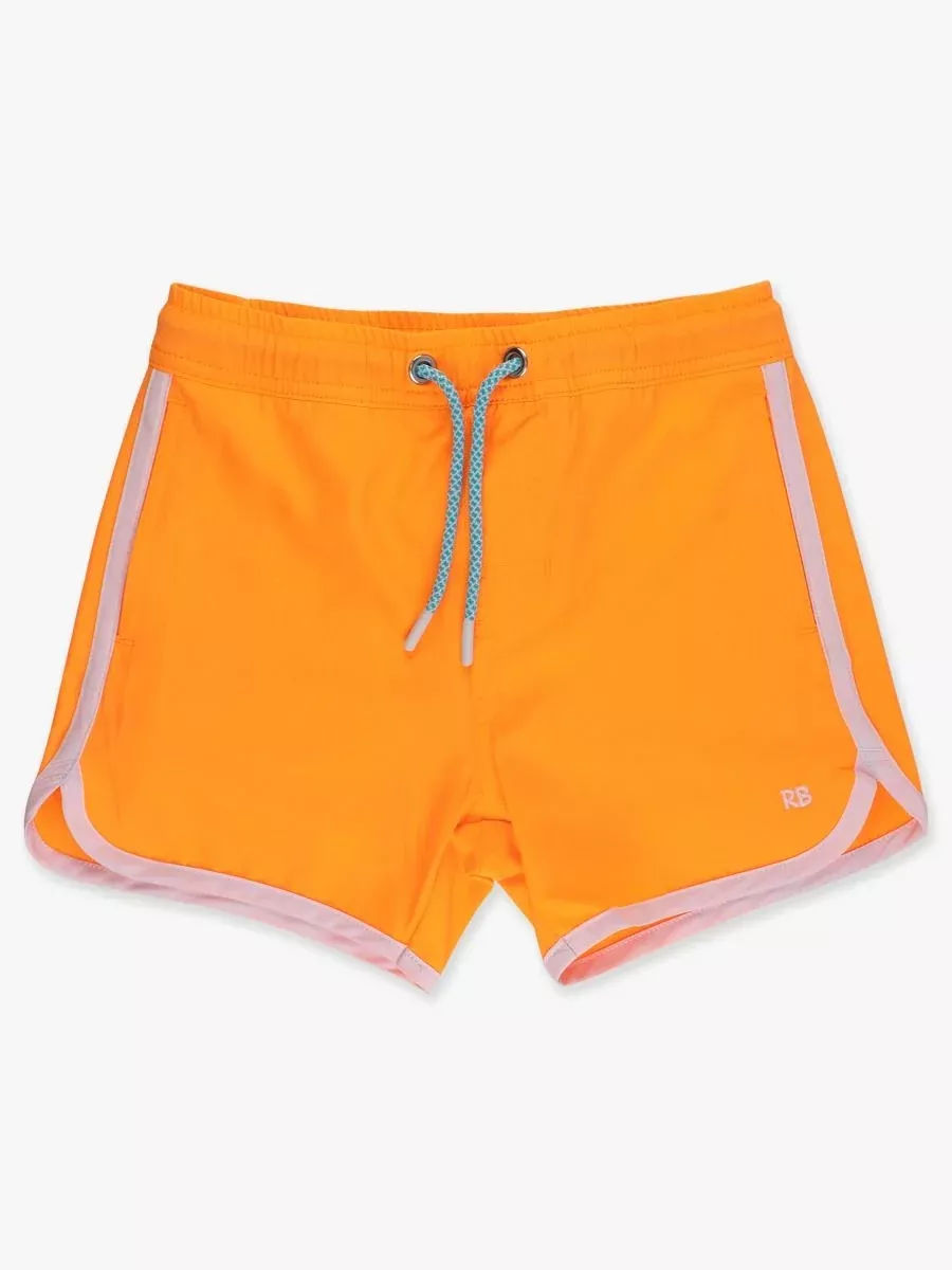 Performance Hybrid Dolphin Hem Swim Trunks - Neon Orange