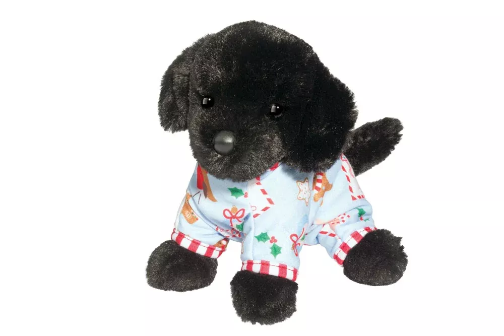 PJ Pup Holiday Black Lab Small Plush