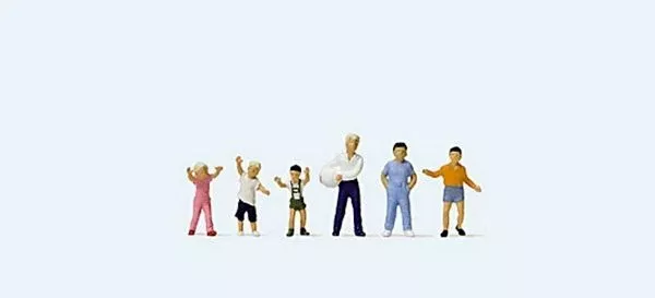Preiser 14120 HO Scale Children Playing Ball -- pkg(6)