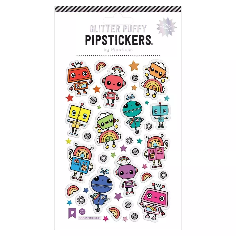 Puffy Radiant Robots Sticker Sheet