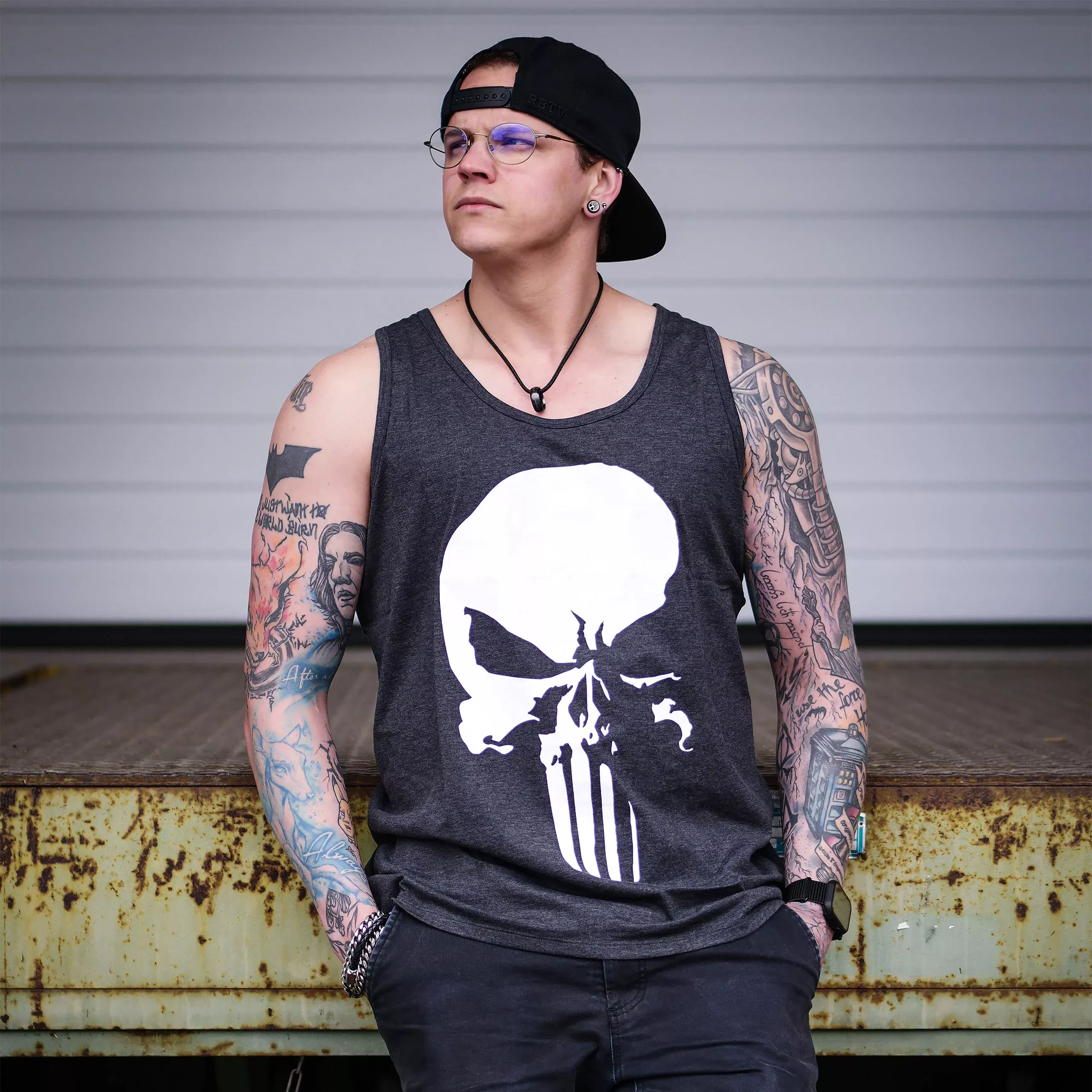 Punisher - Skull Tanktop grey