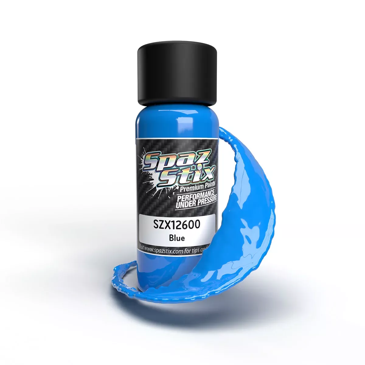 Spaz Stix 12600Solid Blue Airbrush Ready Paint, 2oz Bottle