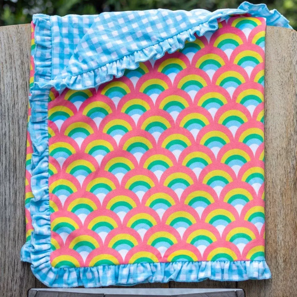 Sugar Bee Swim Towel- Retro Rainbow