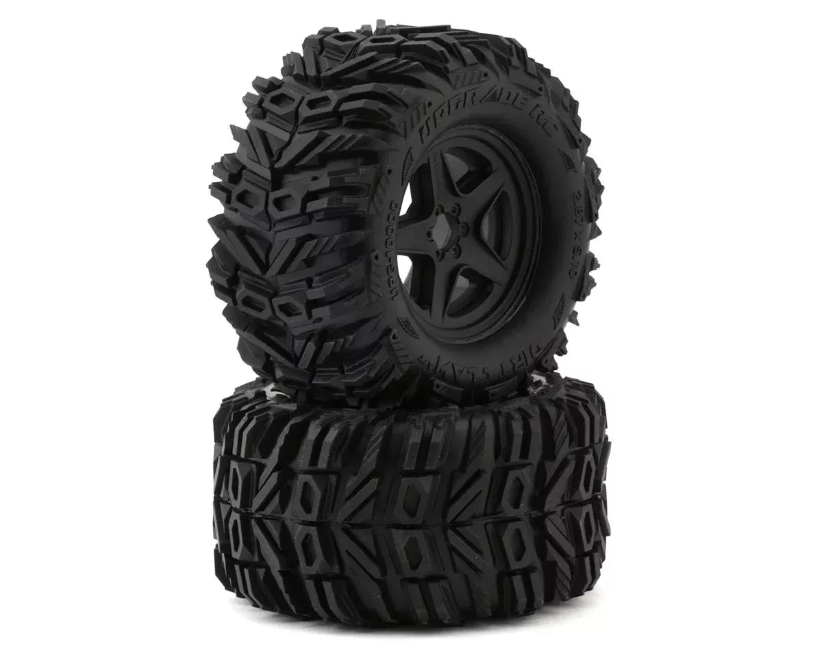 UpGrade RC UPG-10000 Dirt Claw 2.8" Pre-Mounted All-Terrain Tires w/5-Star Wheels (2)