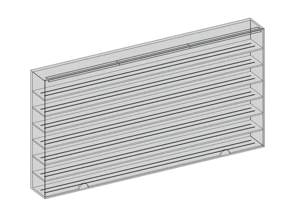 Wall Hung Display Case Clear/Mirror AMA-54 (HO Scale)