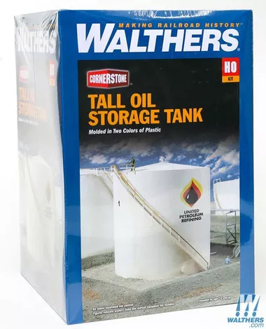 Walthers 933-3168 Tall Oil Storage Tank w/Berm Kit Tank: 6" Diameter x 6-1/4" Tall : HO Scale