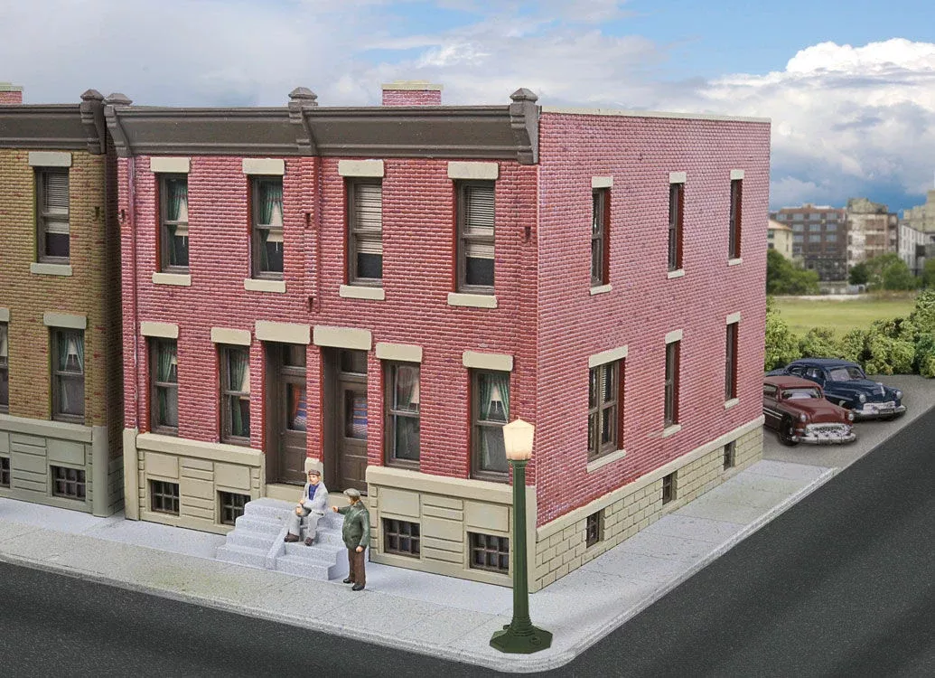 Walthers Cornerstone 933-3778 HO Scale Row House -- Kit