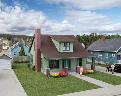 Walthers Cornerstone 933-3797 HO Scale Craftsman Bungalow -- Kit