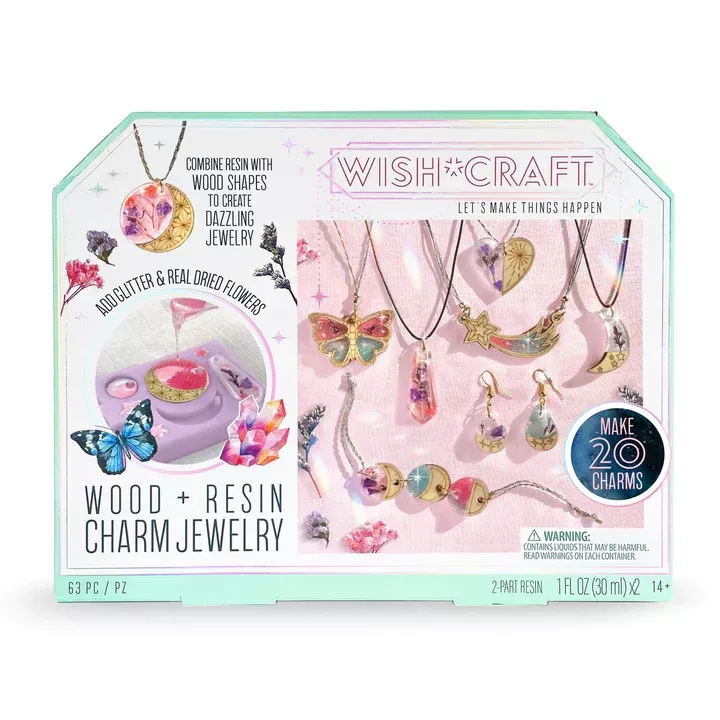 Wood + Resin Charm Jewelry