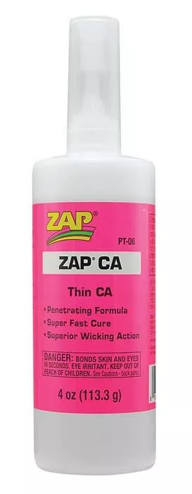 Zap PT06 Adhesives CA Glue Thin 4 oz Bottle